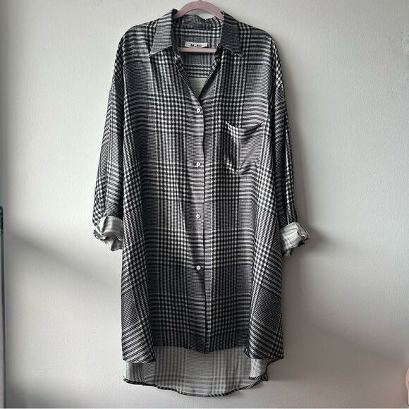 MM6 MAISON MARGIELA CHECK PRINTED DRESS ECRU/BLACK CHECK - Picture 3 of 14
